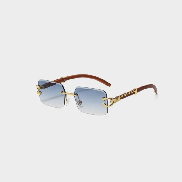 النظارات الشمسية الكلاسيكية خمر بدون إطار مربع ليوبارد رئيس